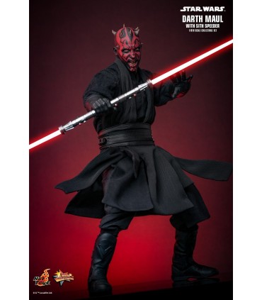 DARTH MAUL WITH SITH SPEEDER HOT TOYS