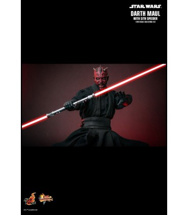 DARTH MAUL WITH SITH SPEEDER HOT TOYS