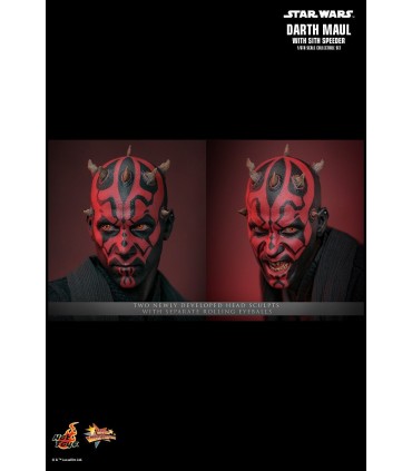 DARTH MAUL WITH SITH SPEEDER HOT TOYS