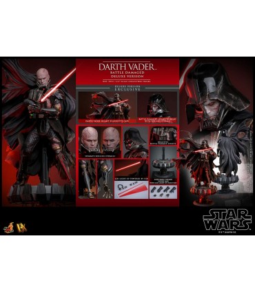 DARTH VADER BATTLE DAMAGED DELUXE VERSION  HOT TOYS