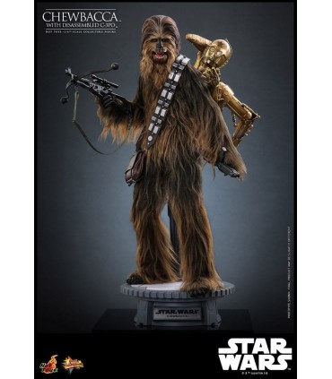 CHEWBACCA WITH DISASSEMBLED C-3PO HOT TOYS