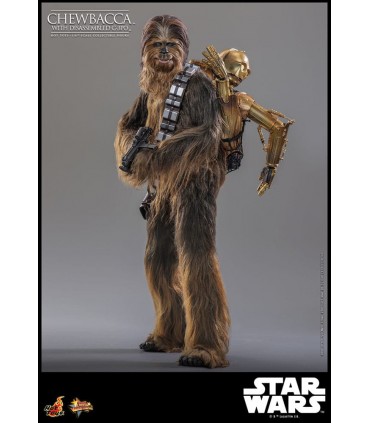 CHEWBACCA WITH DISASSEMBLED C-3PO HOT TOYS