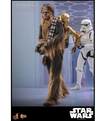 CHEWBACCA WITH DISASSEMBLED C-3PO HOT TOYS