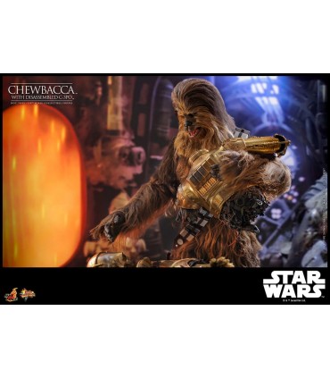 CHEWBACCA WITH DISASSEMBLED C-3PO HOT TOYS