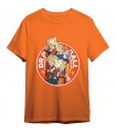 CAMISETA DBS TEAM SAIYAN NARANJA