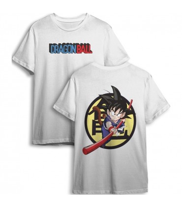 CAMISETA DRAGON BALL GOKU PALO BLANCA