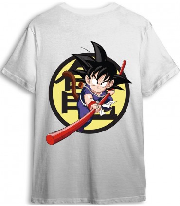 CAMISETA DRAGON BALL GOKU PALO BLANCA